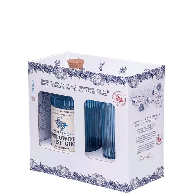 DRUMSHANBO Gunpowder Irish Gin w/ Glass Gift 750ml Bottle