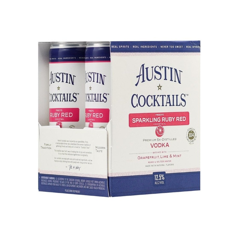 AUSTIN COCKTAILS Rudy Red Grapefruit Vodka 4PK