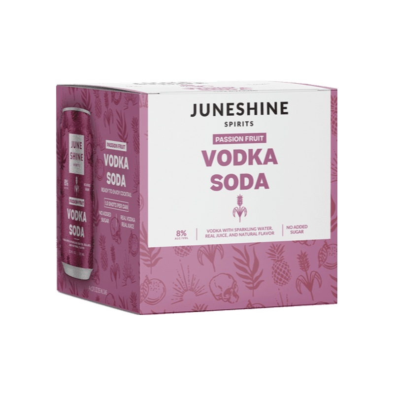 JUNESHINE Passionfruit Vodka Soda 4PK
