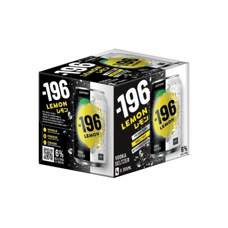 SUNTORY -196 Lemon Vodka Seltzer 4 Pack