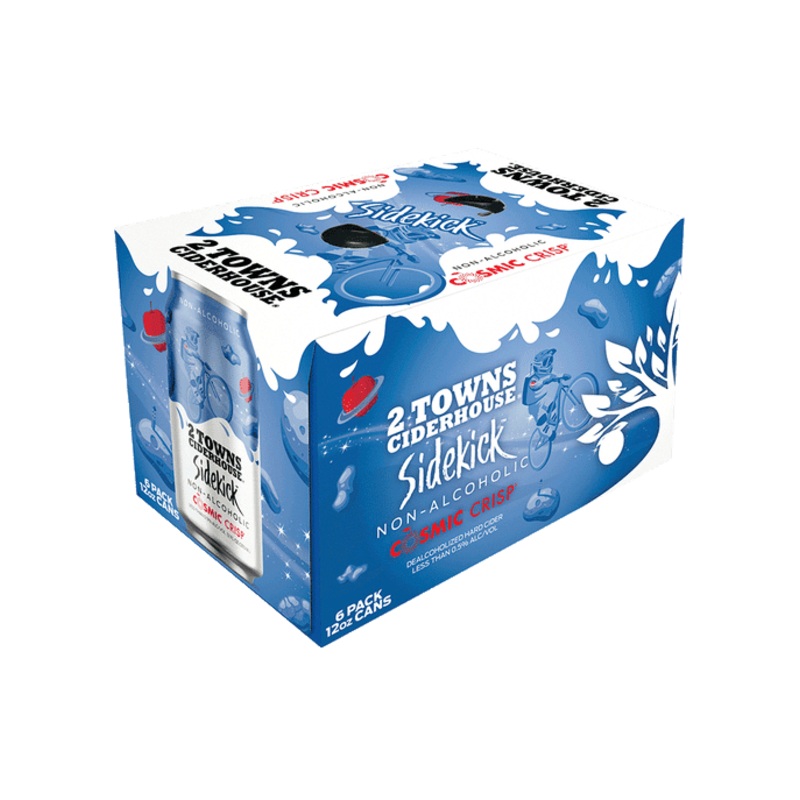 2 TOWNS CIDERHOUSE Non-Alcoholic Sidekick Cosmic Crisp 6 Pack