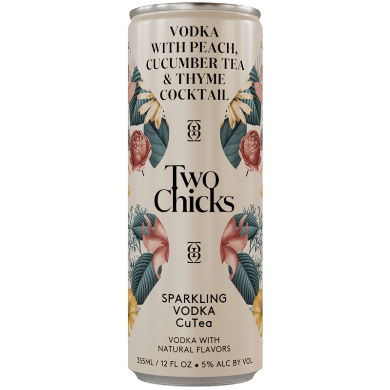 TWO CHICKS CuTea Cucumber & Thyme Sparkling Vodka Soda