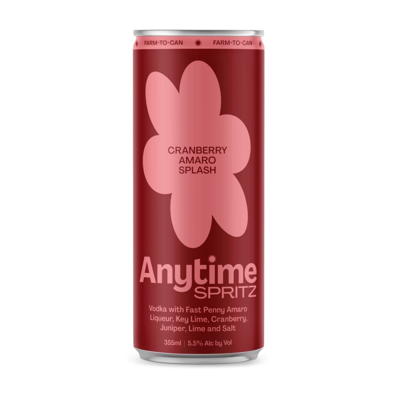 ANYTIME SPRITZ Cranberry Amaro Splash