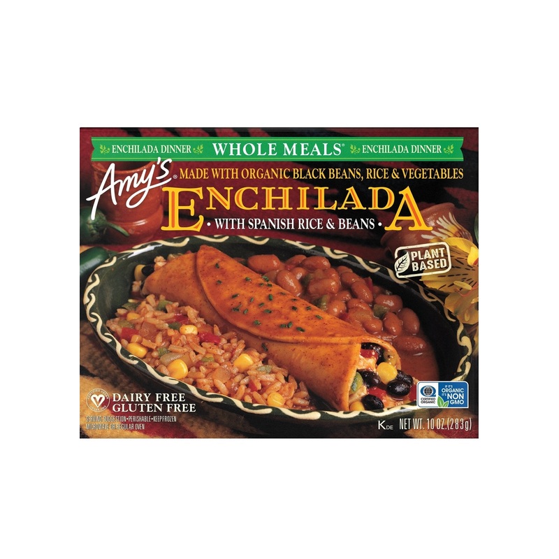 AMY’S Enchilada with Spanish Rice & Beans Meal