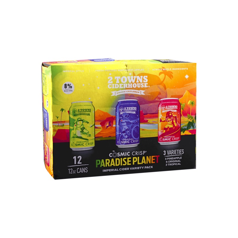 2 TOWNS CIDERHOUSE Paradise Planet Imperial Cider Variety Pack