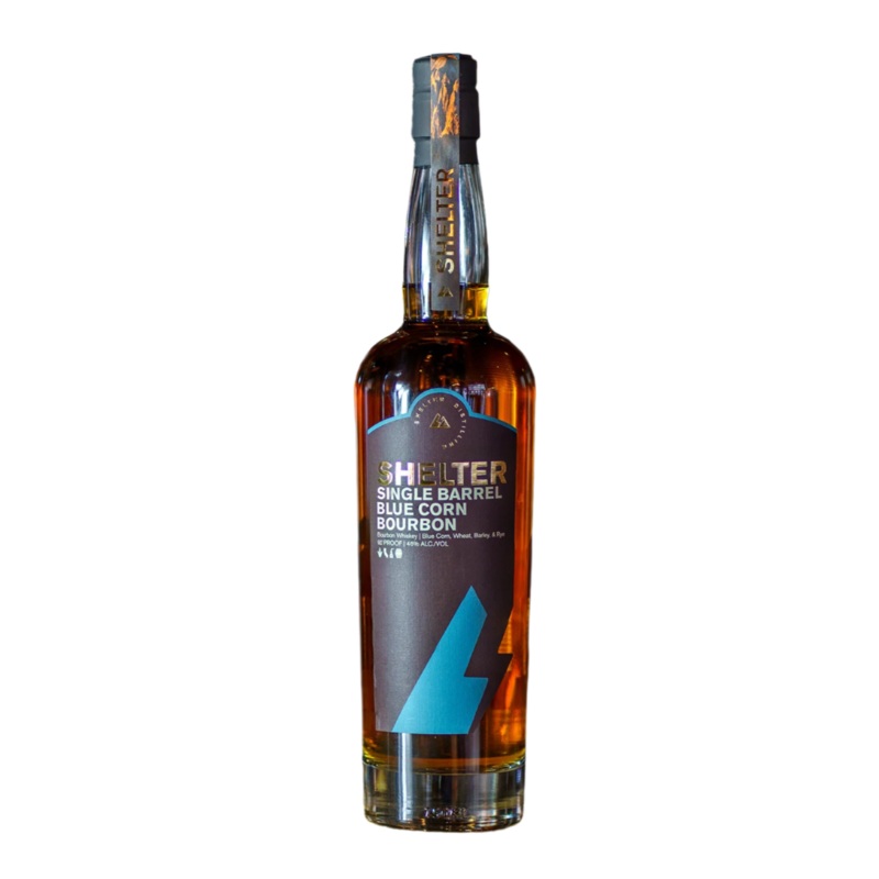 SHELTER DISTILLING Single Barrel Blue Corn Bourbon Whiskey