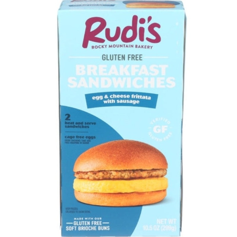 Rudi Gluten Free Breakfast Sandwich With Egg & Sausage