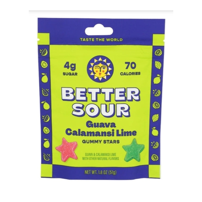 BETTER SOUR Guava Calamansi Lime Gummy Stars