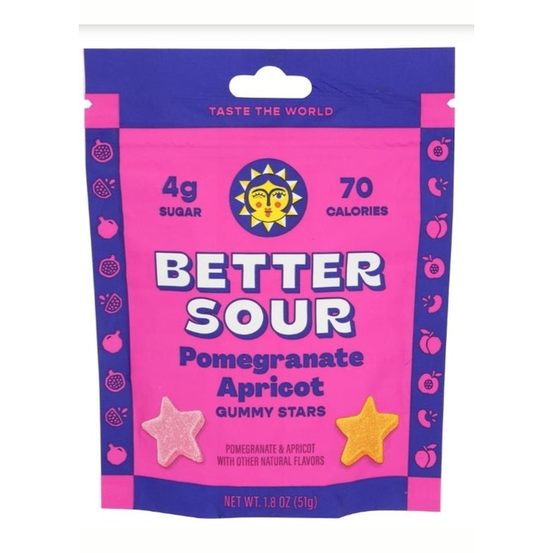 BETTER SOUR POMEGRANATE APRICOT Gummy Stars