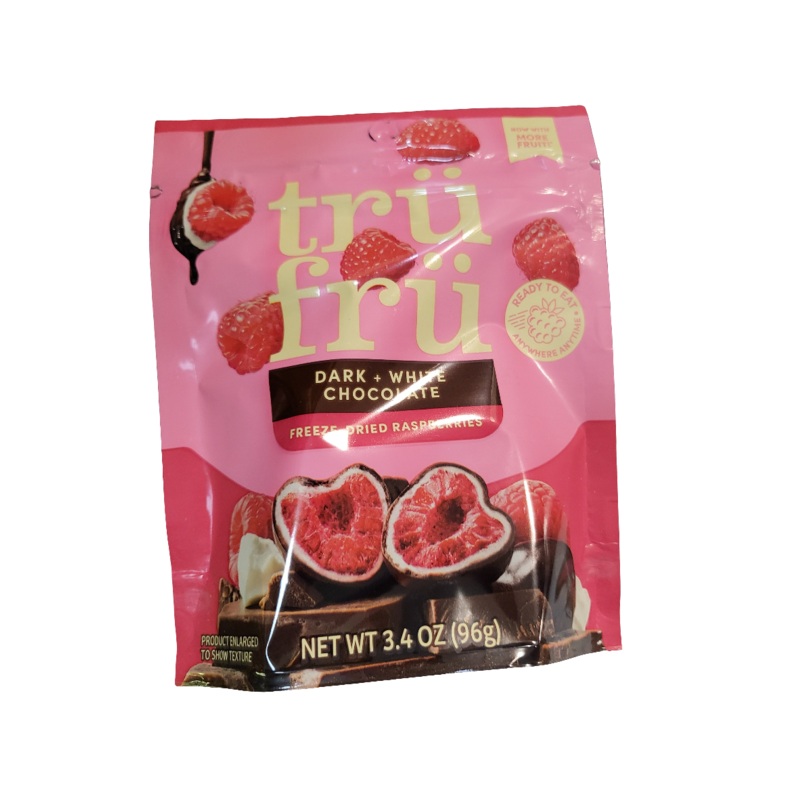 TRU FRU Dark+White Chocolate Freeze Dried Raspberries