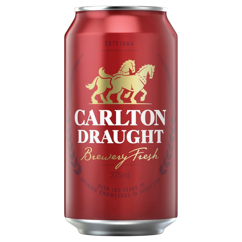 Carlton Draught Can 375mL|Single|6 Pack|24 Pack