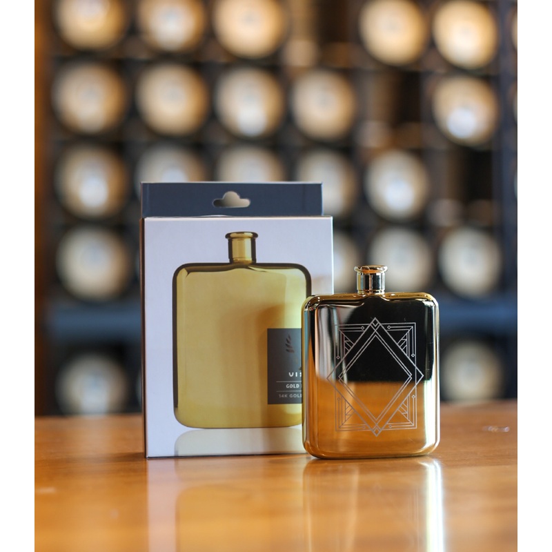 Gold Art Deco Flask