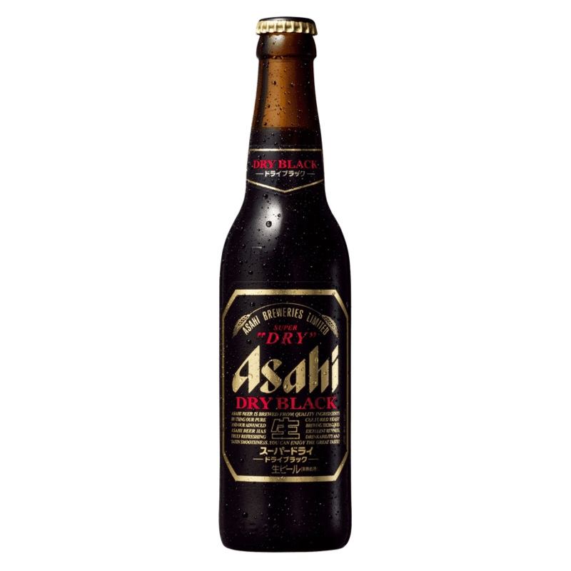 Asahi Super Dry Black Bottle 334mL