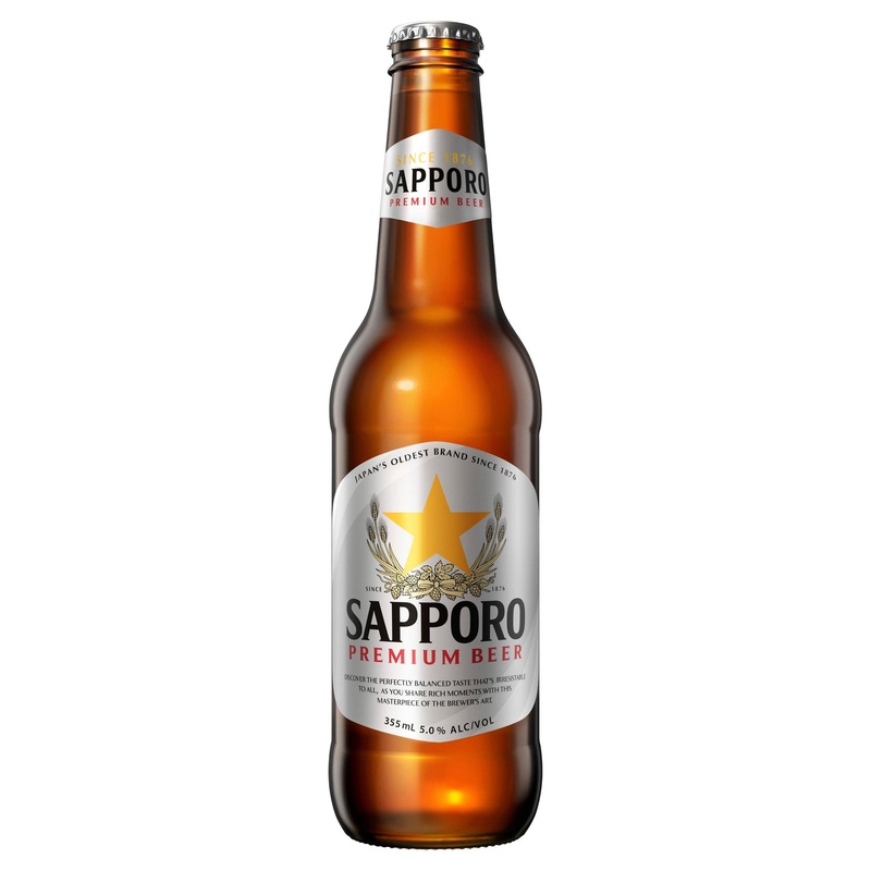 Sapporo Premium Beer Bottle 355mL