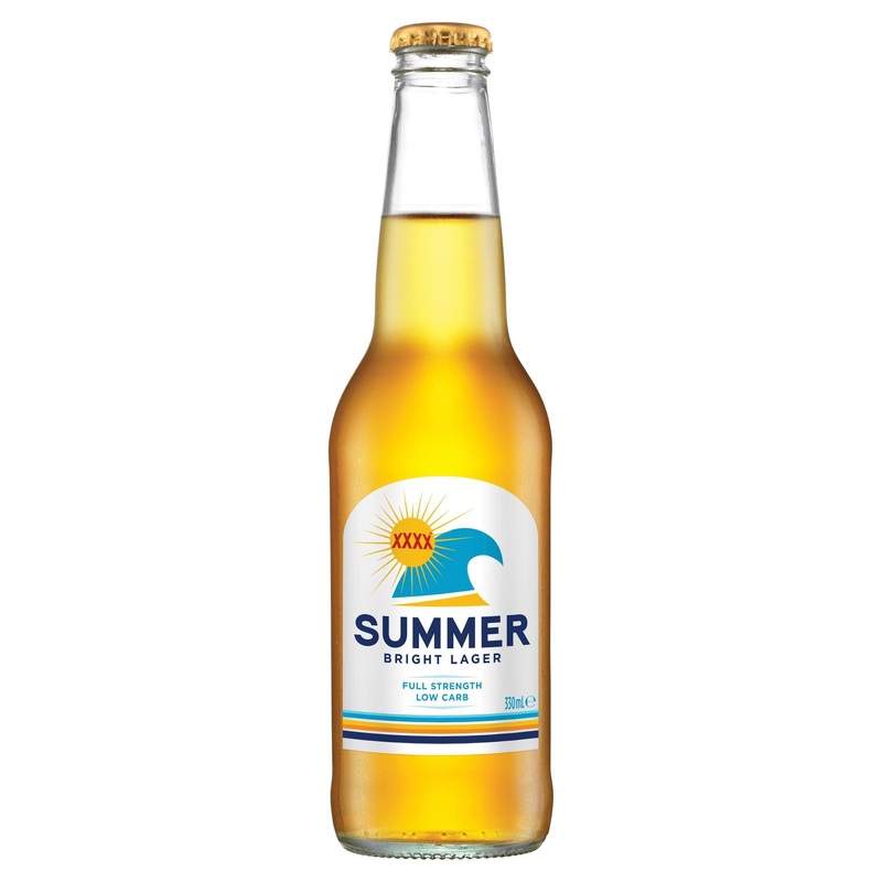 XXXX Summer Bright Lager Bottle 330mL