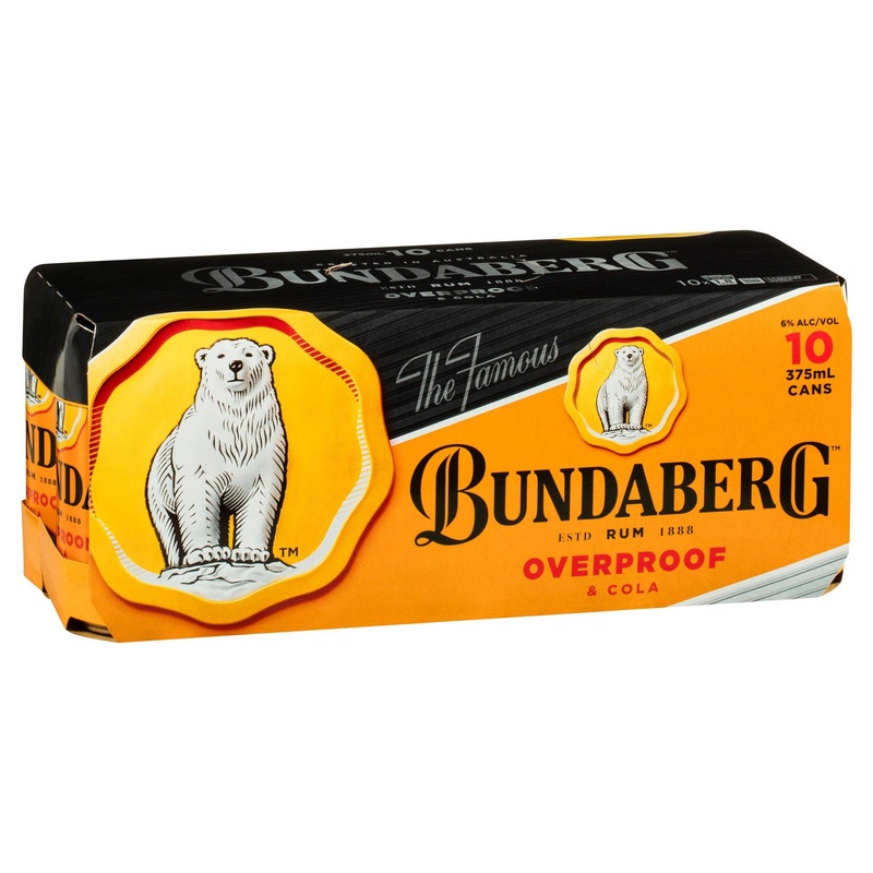 Bundaberg O.P Rum & Cola 10 Pack Can 375mL