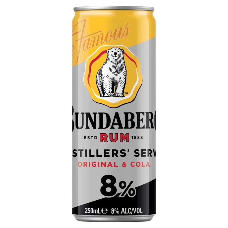 Bundaberg Rum & Cola Distillers Serve 8% Can 250mL