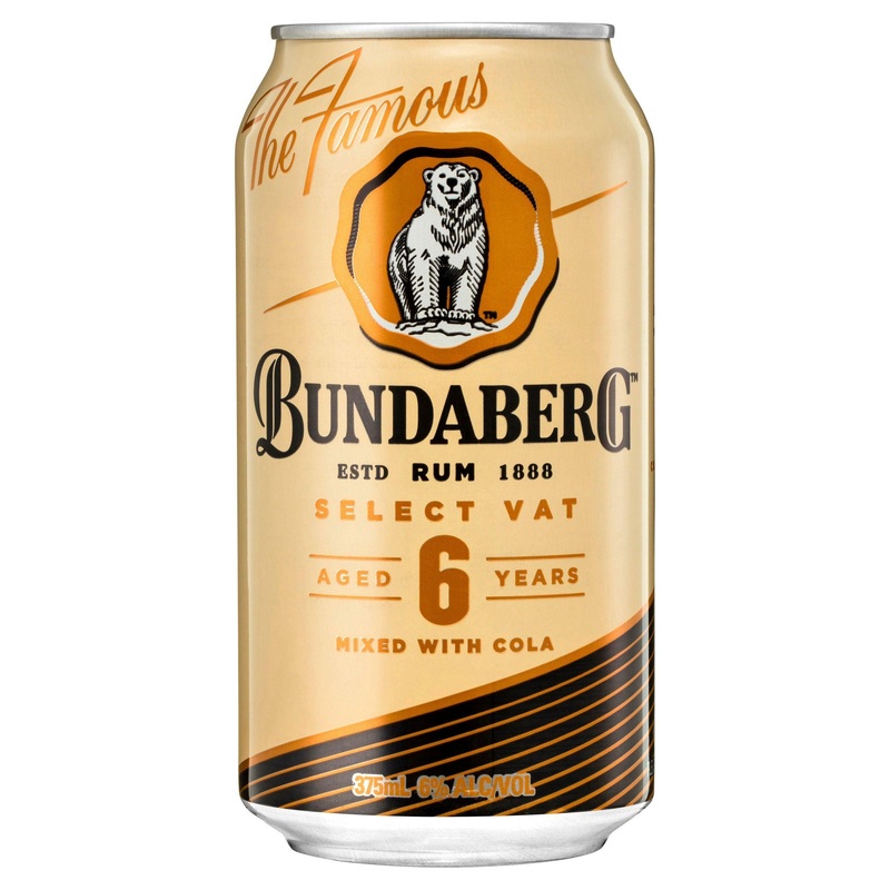 Bundaberg Select Vat Rum & Cola Can 375mL