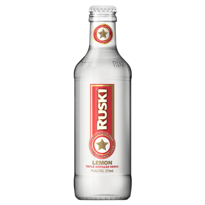 Ruski Lemon Bottle 275mL|Single|4 Pack|24 Pack