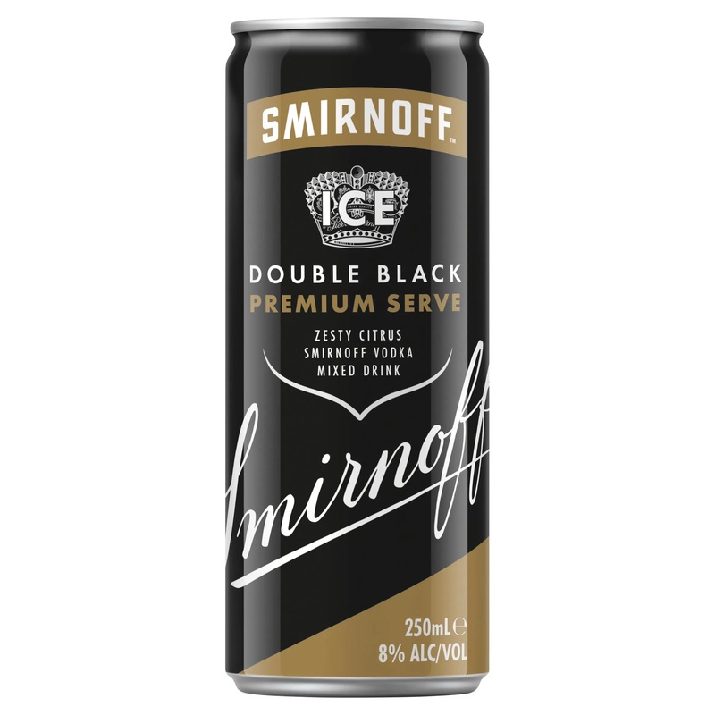 Smirnoff Ice Double Black Premium Serve 8% Can 250mL