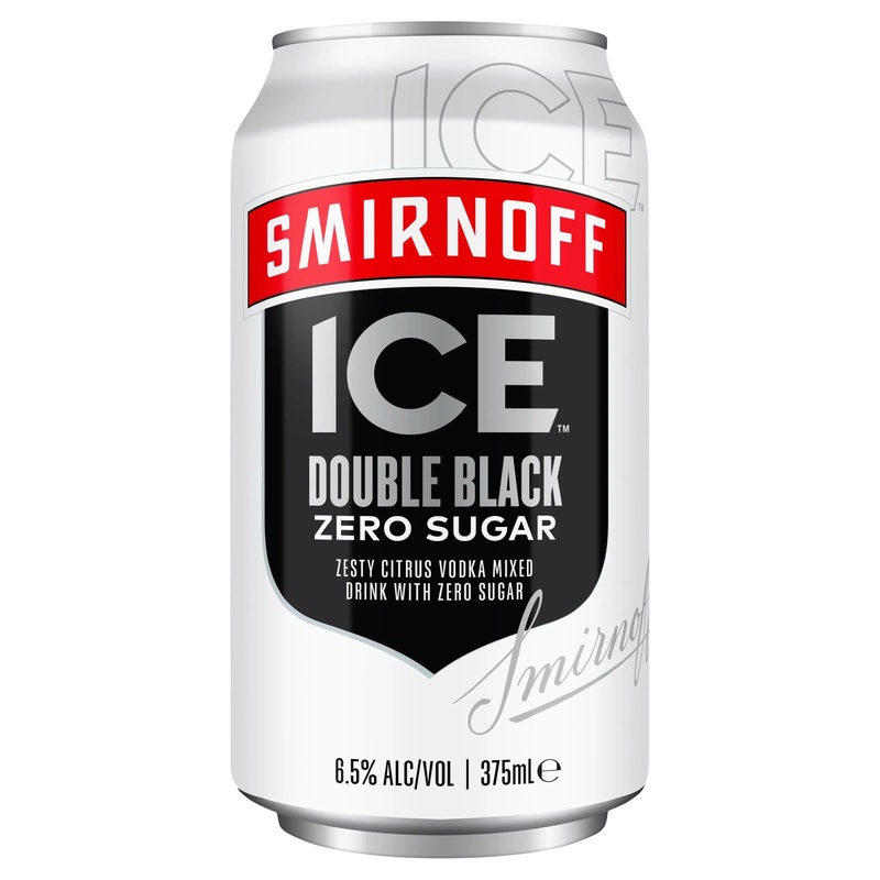 Smirnoff Ice Double Black Zero Sugar 6.5% Can 330mL