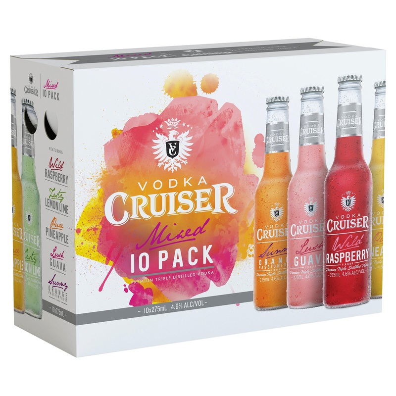 Vodka Cruiser Mixed 10 Pack Bottle 275mL