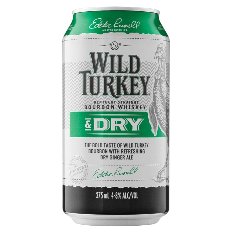 Wild Turkey Bourbon & Dry Can 375mL