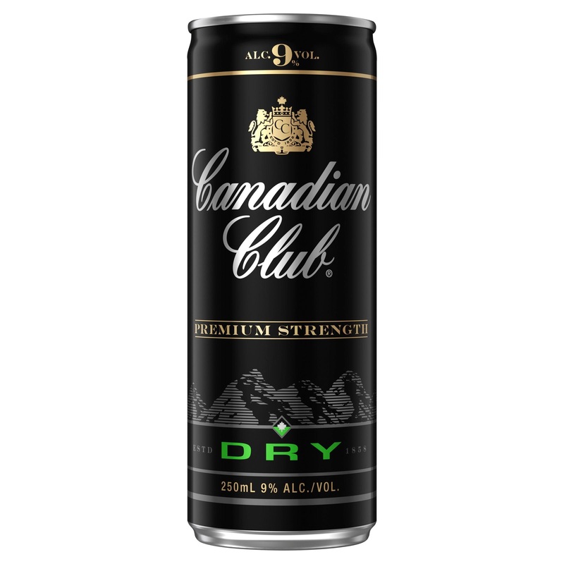 Canadian Club Premium Whisky & Dry 9% Can 250mL