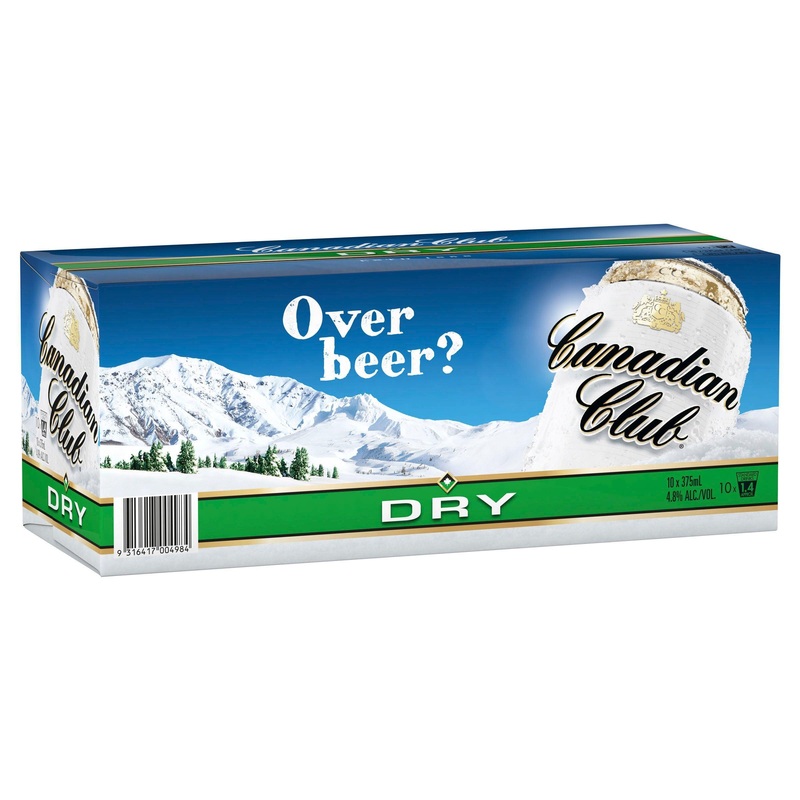 Canadian Club Whisky & Dry 10 Pack Can 375mL