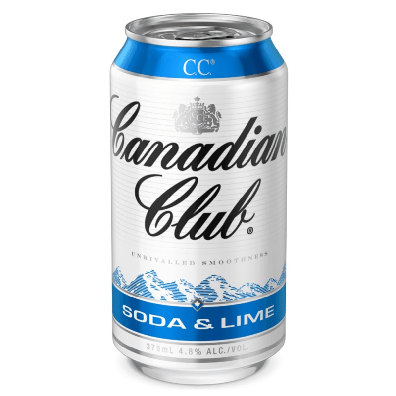 Canadian Club Soda & Lime Can 375mL