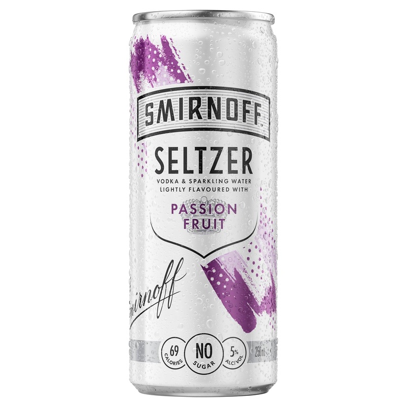 Smirnoff Seltzer Passionfruit Can 250mL