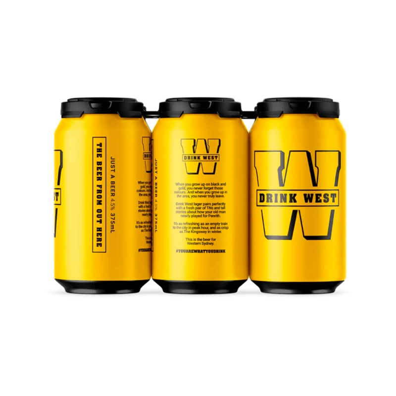 Drink West Lager Can 375mL|Single|6 Pack|24 Pack