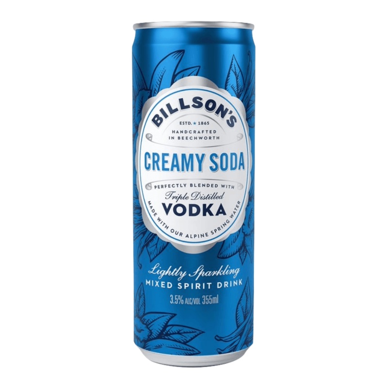 Billson’s Vodka Creamy Soda Can 355mL