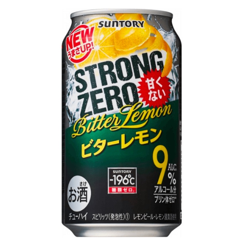 Suntory Strong Zero 9% Bitter Lemon Can 350mL