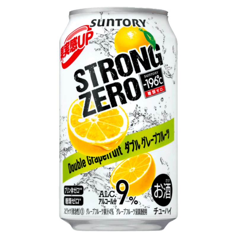 Suntory Strong Zero 9% Grapefruit Can 350mL