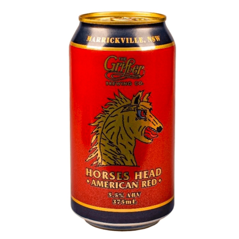 The Grifter Brewing Co. Horses Head American Red Can 375mL