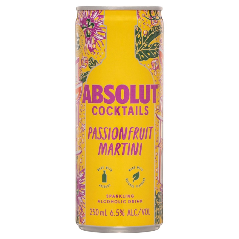 Absolut Cocktails Passionfruit Martini Can 250mL