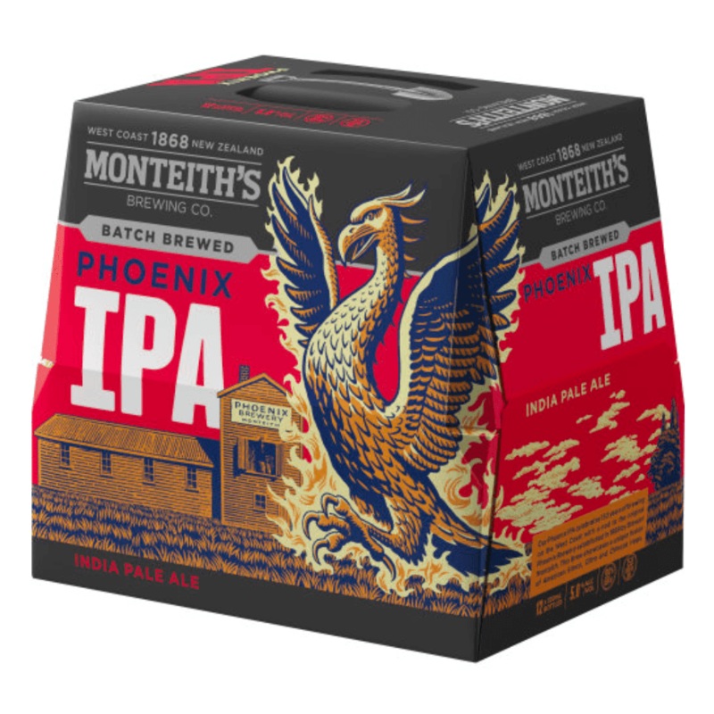 Monteith’s Phoenix IPA 12 Pack Bottle 330mL