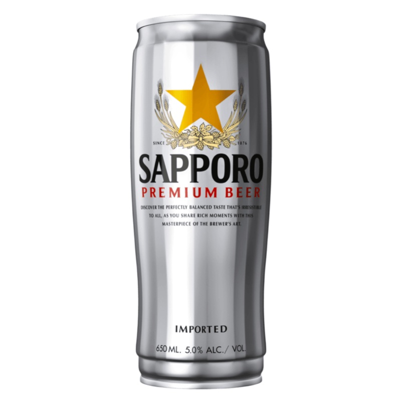Sapporo Premium Lager Can 650mL