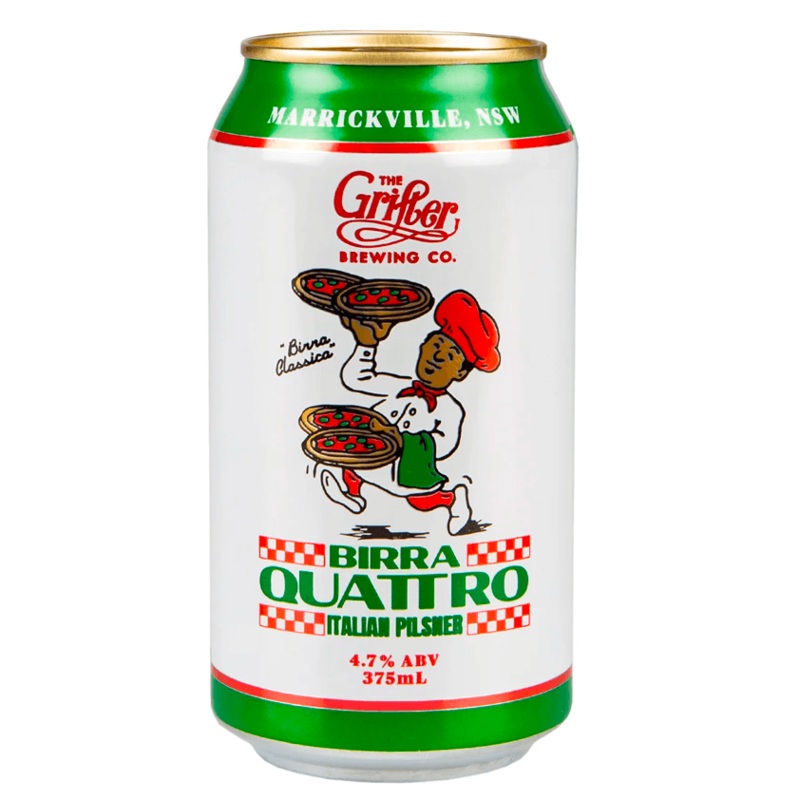 The Grifter Brewing Co. Birra Quattro Italian Pilsner Can 375mL