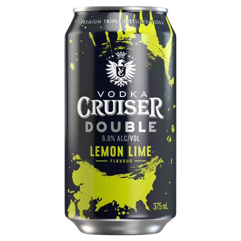 Vodka Cruiser Double Lemon Lime Can 375mL