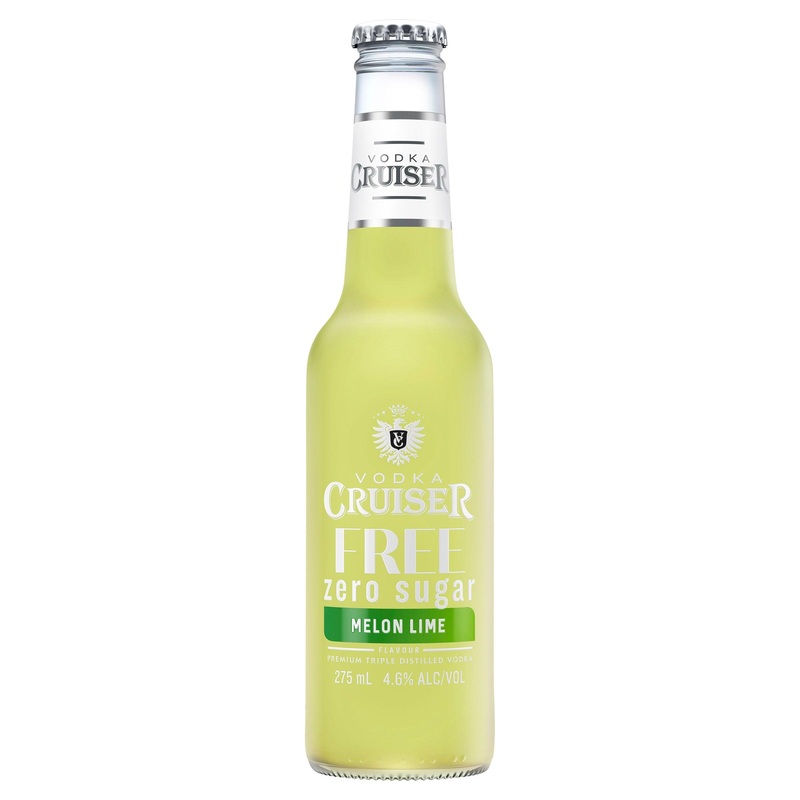 Vodka Cruiser Sugar Free Melon Lime Bottle 275mL