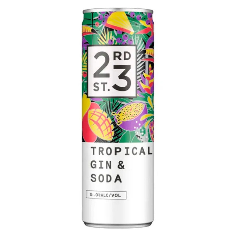 23rd Street Distillery Tropical Gin & Soda Can 300mL