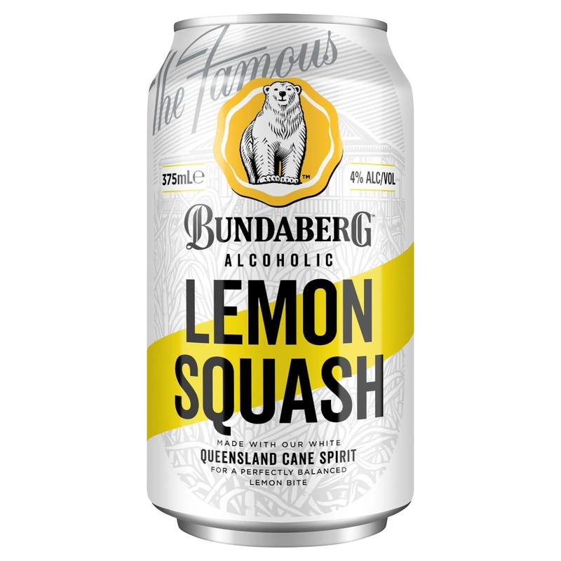 Bundaberg Alcoholic Lemon Squash Can 375mL