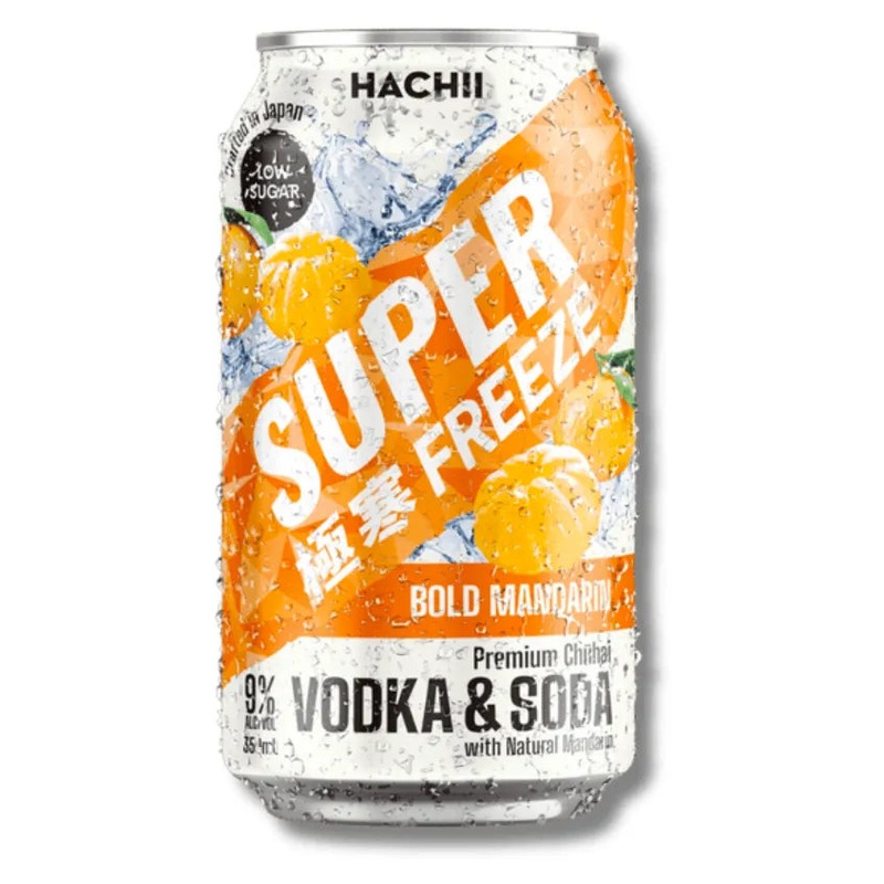 Hachii Super Freeze Bold Mandarin Can 350mL