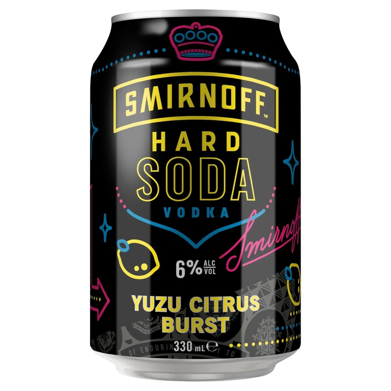 Smirnoff Hard Soda Yuzu Citrus Burst 6% Can 330mL