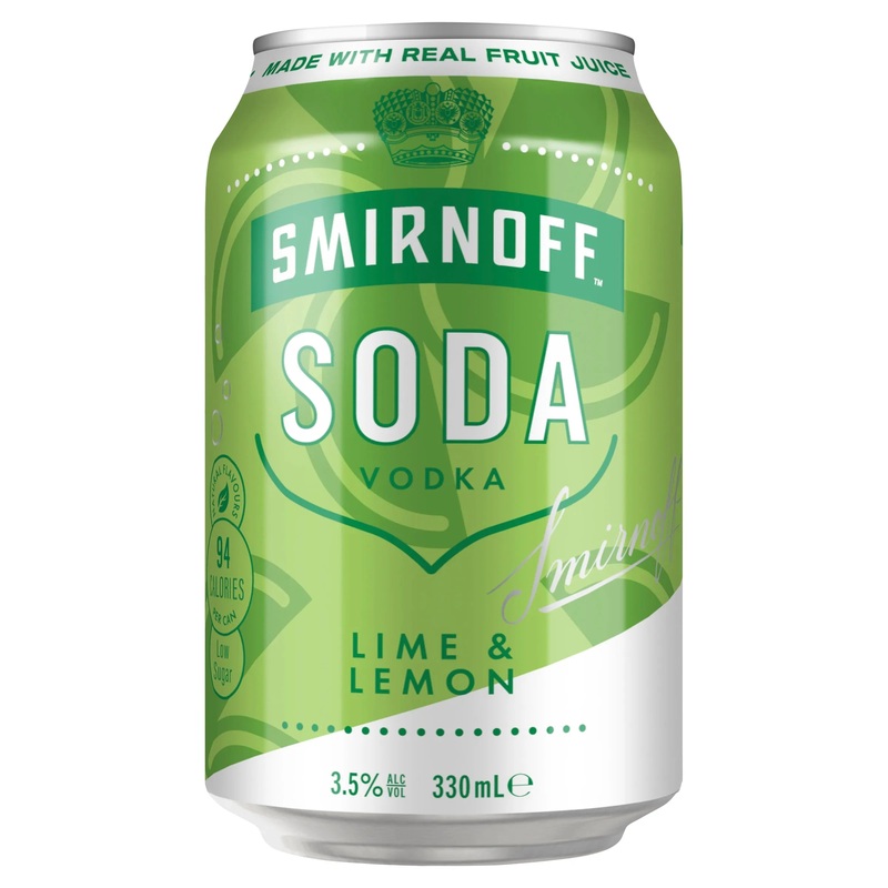 Smirnoff Soda Lemon & Lime Can 330mL