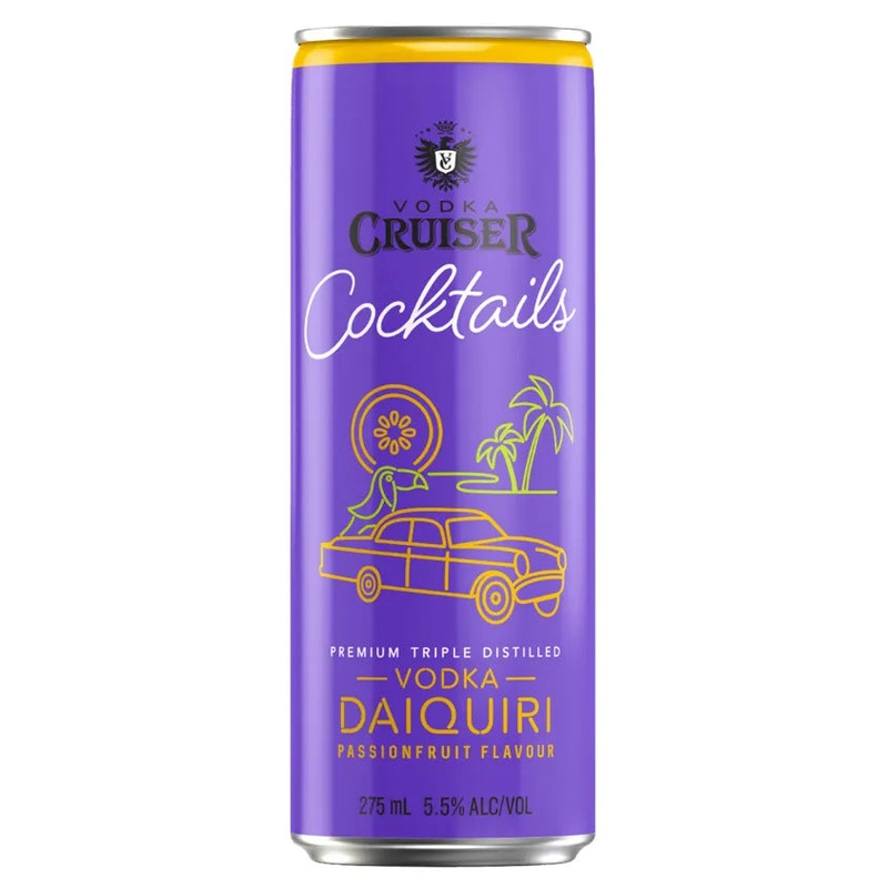 Vodka Cruiser Cocktails Passionfruit Daiquiri Can 275mL