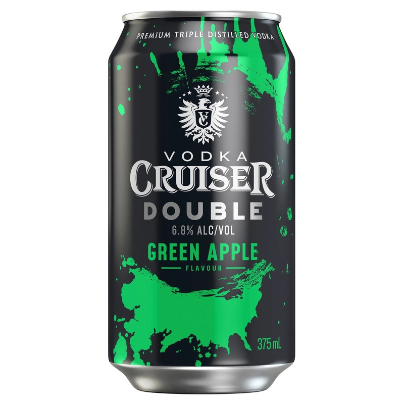 Vodka Cruiser Double Green Apple Can 375mL