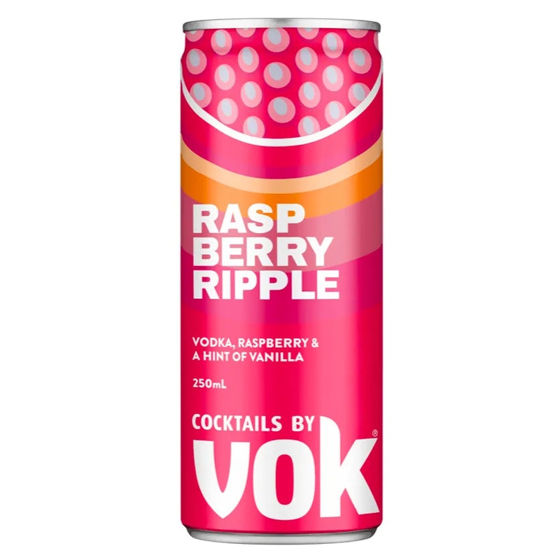 Vok Raspberry Ripple Cocktail Can 250mL